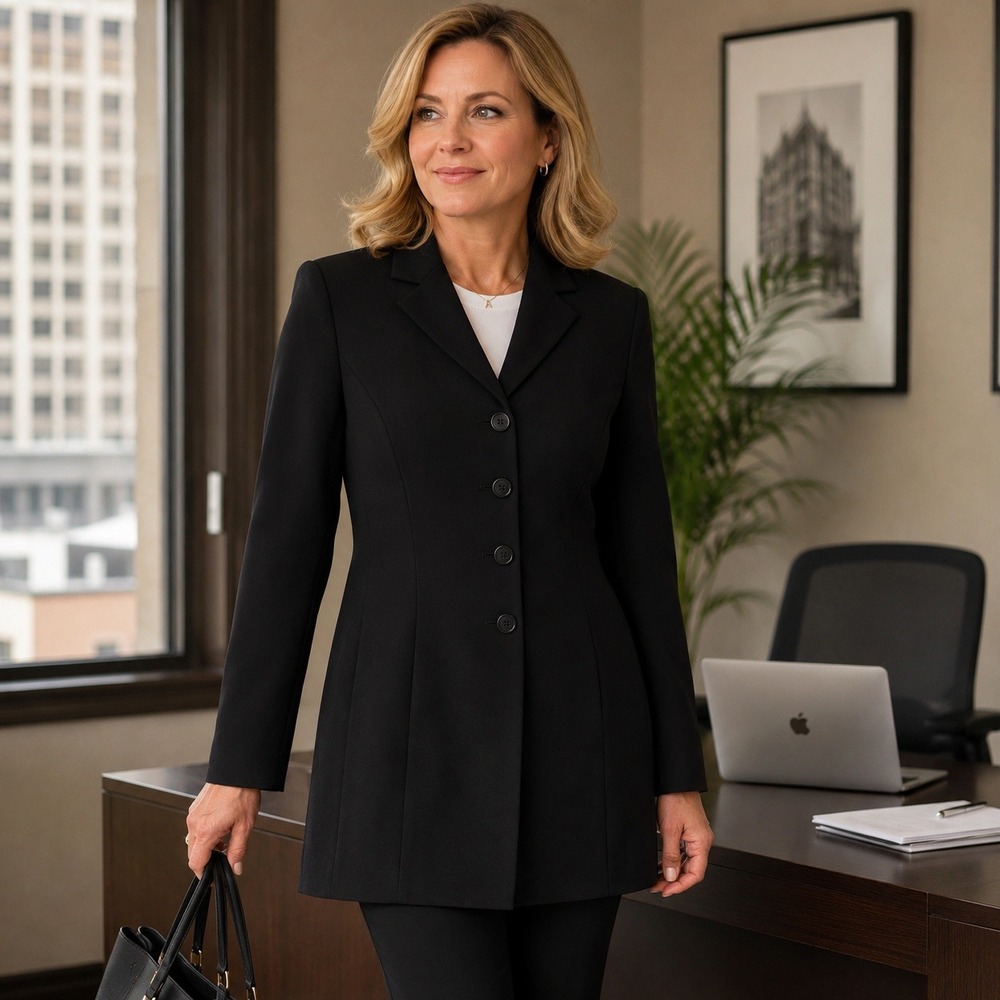 Rena Rowan Essentials Black Tailored Blazer Women's 6 NWT